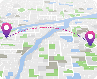 Order route and location map